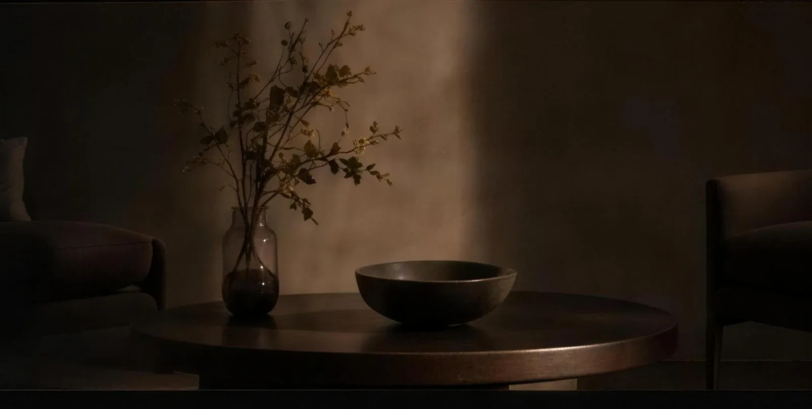 A quiet consulting room in warm architectural light